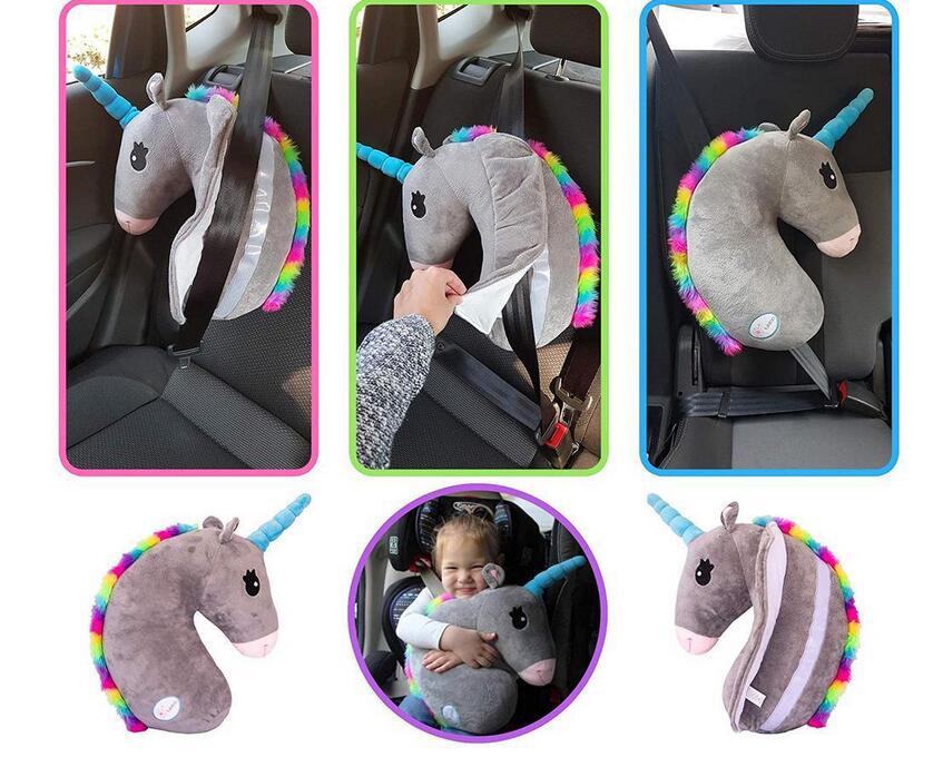 Unicorn Shaped Car Seat Belt Pillow